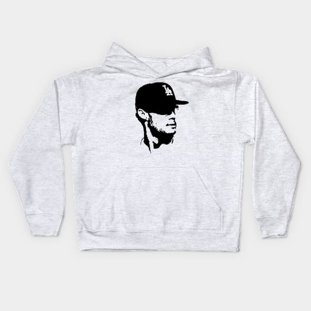 joe kelly portrait Kids Hoodie by phatvo